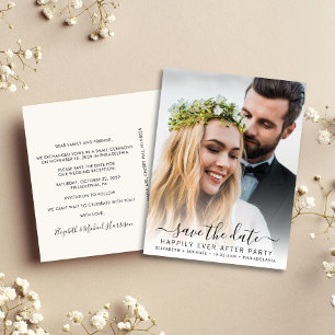 Faire-Part de Réception de Mariage Crème pour Sauv