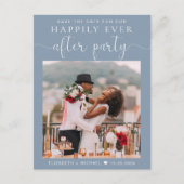 Faire-part de réception de mariage Dusty Blue Phot (Devant)