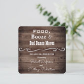 Faire-part de réception de mariage élégant et rust (Debout devant)