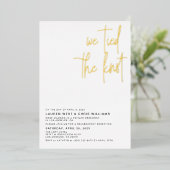 Faire-Part de réception de mariage en feuille d'al (Debout devant)