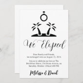 faire-part de réception de mariage en noir et blan (Devant / Derrière)