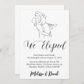 faire-part de réception de mariage en noir et blan (Devant / Derrière)