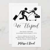 faire-part de réception de mariage en noir et blan (Devant / Derrière)