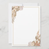 Faire-part de réception de mariage floral (Dos)