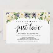 Faire-part de réception de mariage floral Élégance (Devant / Derrière)