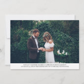 Faire-Part de Réception de Mariage « Heureux pour  (Dos)