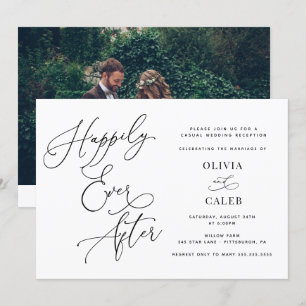 Faire-Part de Réception de Mariage « Heureux pour