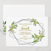 Faire-Part de Réception de Mariage Intime Célébran (Devant / Derrière)