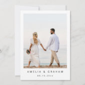 Faire-part de réception de mariage intime minimali (Dos)