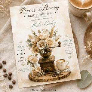 Faire-Part de Réception de Mariage Love Is Brewing
