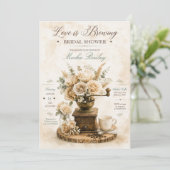 Faire-Part de Réception de Mariage Love Is Brewing (Debout devant)