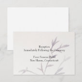 Faire-part de réception de mariage moderne inspiré (Devant / Derrière)