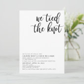 Faire-Part de Réception de Mariage Nous avons Noué (Debout devant)