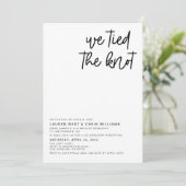 Faire-Part de Réception de Mariage Nous avons Noué (Debout devant)