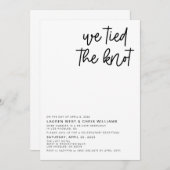 Faire-Part de Réception de Mariage Nous avons Noué (Devant / Derrière)