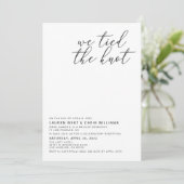 Faire-part de réception de mariage Nous avons noué (Debout devant)