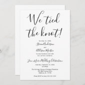 Faire-part de réception de mariage Nous avons noué (Devant / Derrière)