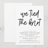 Faire-Part de Réception de Mariage Nous avons Noué (Devant / Derrière)