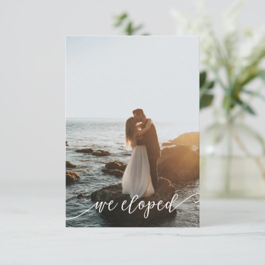 Faire-part de réception de mariage pour évasion mo (Debout devant)