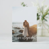 Faire-part de réception de mariage pour fiançaille (Debout devant)