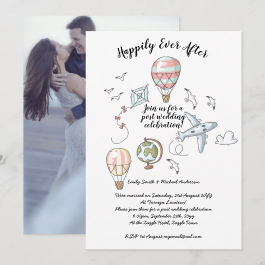 Faire-part de réception de mariage - Pour toujours (Devant / Derrière)