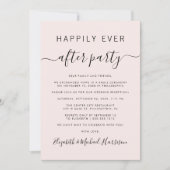 Faire-part de réception de mariage rose chic (Devant)