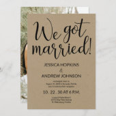 Faire-Part de Réception de Mariage Rustique Nous N (Devant / Derrière)