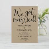 Faire-Part de Réception de Mariage Rustique Nous s (Debout devant)