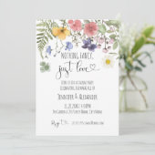 Faire-part de réception de mariage Wildflowers (Debout devant)