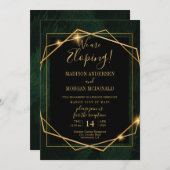 Faire-part de réception d'élopement avec cadre Tro (Devant / Derrière)