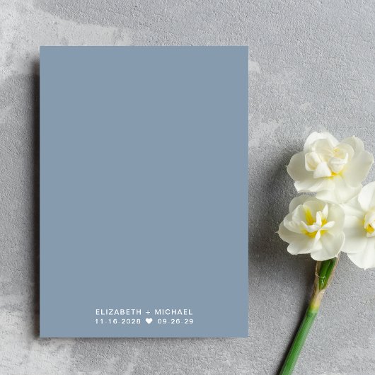 Faire-Part de Réception Dusty Blue "Happily Ever A