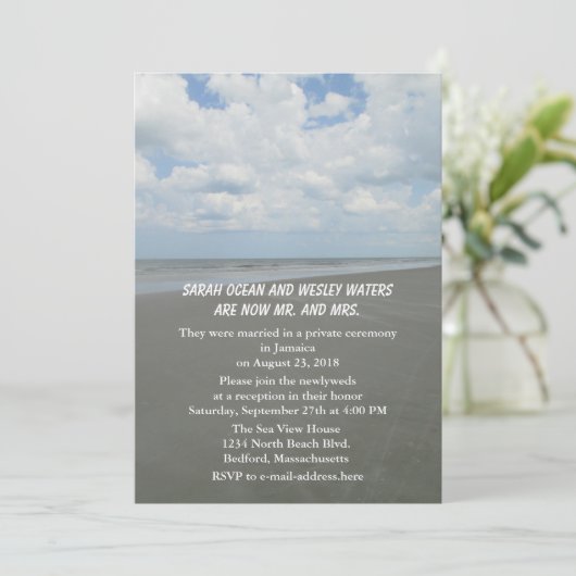 Faire-part de réception uniquement sur le thème du (Debout devant)