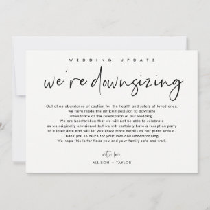 Faire-part de réduction de mise à jour minimaliste