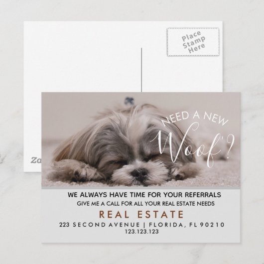 faire-part de référence de laine immobilière (Devant / Derrière)