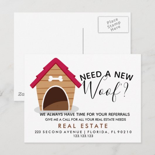 faire-part de référence de laine immobilière (Devant / Derrière)