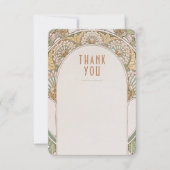 Faire-part de remerciement de mariage Art Nouveau (Devant)
