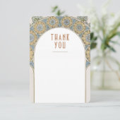 Faire-part de remerciement de mariage Art Nouveau (Debout devant)