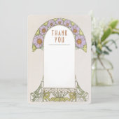 Faire-part de remerciement de mariage Art nouveau (Debout devant)