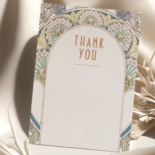 Faire-part de Remerciement de Mariage Art Nouveau