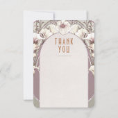 Faire-part de remerciement de mariage Art Nouveau  (Devant)