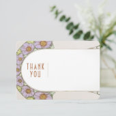 Faire-part de remerciement de mariage Art Nouveau  (Debout devant)