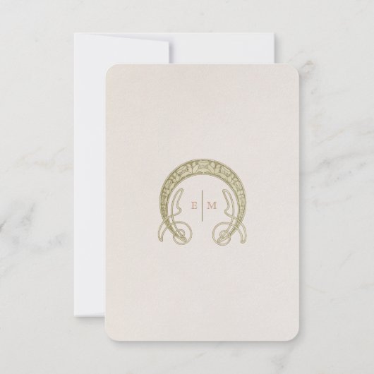 Faire-part de Remerciement de Mariage Art Nouveau (Dos)