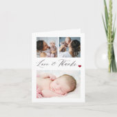 Faire-part de remerciement élégant de bébé avec co (Devant)