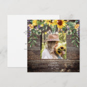 Faire-part de Remise de Bride au Soleil Rustique C (Devant / Derrière)