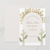 Faire-part de Remise de Cadeaux de Mariée Fleur de (Devant / Derrière)