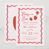 Faire-part de Remise de Cadeaux de Mariée Strawber (Devant / Derrière)