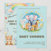 Faire-part de Remise de Cadeaux pour Bébé Garçon A (Devant / Derrière)
