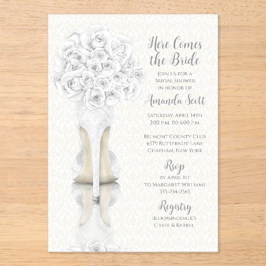 Faire-Part de Remise de Chaussures et de Bouquet d (Recto)