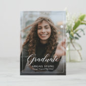 Faire-part de remise de diplôme (Debout devant)