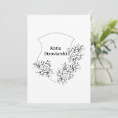 Faire-part de remise de diplôme à armoiries noir e (Debout devant)